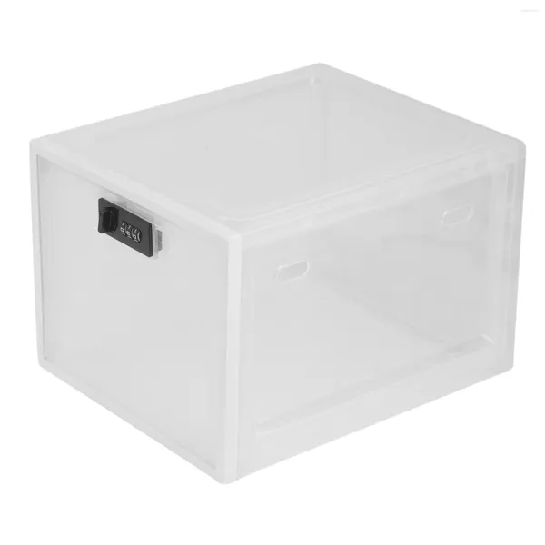 Küche Lagerung Kühlschrank Lebensmittel Transparent Box mit Passwort Sperre Handy Tablet A