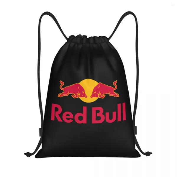 Einkaufstaschen Animal Red Double-Bull Kordelzug Rucksack Damen Herren Sport Gym Sackpack faltbarer Kuhbeutel Sack