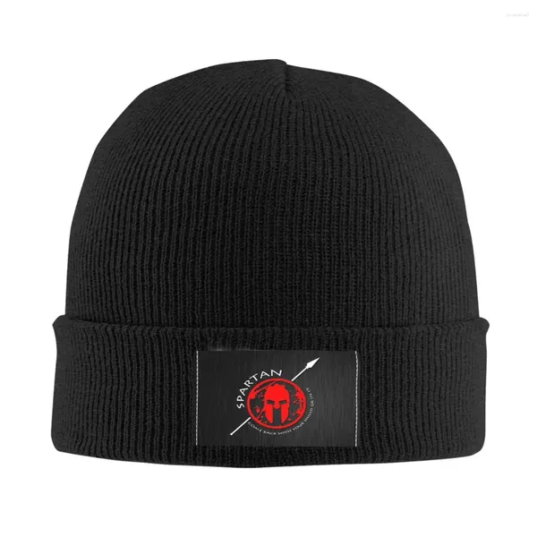 Berets Sparta Skull Spartan Warrior Skullies Beanies Caps Cool Inverno Quente Mulheres Homens Tricô Chapéus Adulto Unisex Bonnet