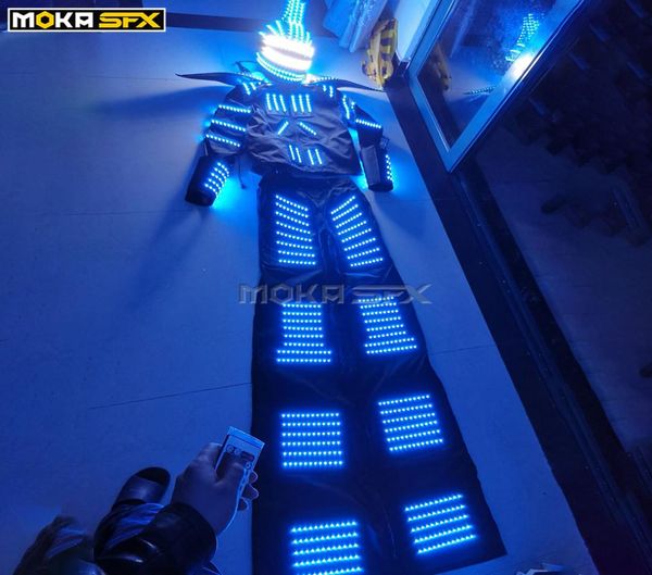 Led iluminado robô traje roupas luminosas led robô roupas para festa de palco dj dança mostrar eventos led robô suit3103099