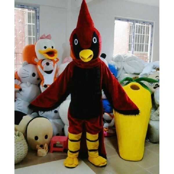 Trajes da mascote espuma pássaro papagaio vermelho preto dos desenhos animados de pelúcia natal fantasia vestido halloween traje da mascote