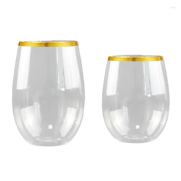 Bicchieri usa e getta Cannucce Bicchieri da vino infrangibili Bicchieri di plastica Succhi di frutta Birra riciclabili