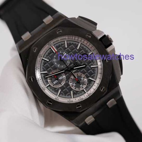 Hot AP Orologio da polso Epic Royal Oak Offshore 26405CE Orologio da uomo Nero Ceramica fluorescente Puntatore digitale Meccanico automatico Orologio di fama mondiale Orologio svizzero