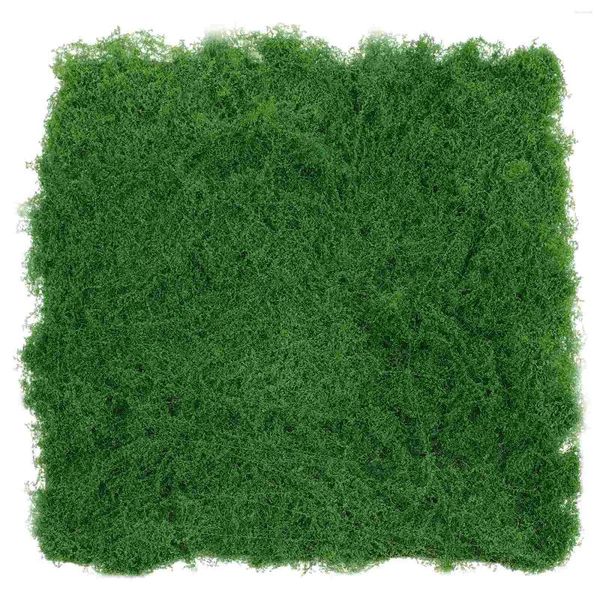 Fiori decorativi Artificiale Muschio finto Mini Pad da giardino Tappeto erboso realistico Micro Layout di scena Prop Paesaggio Pianta di erba