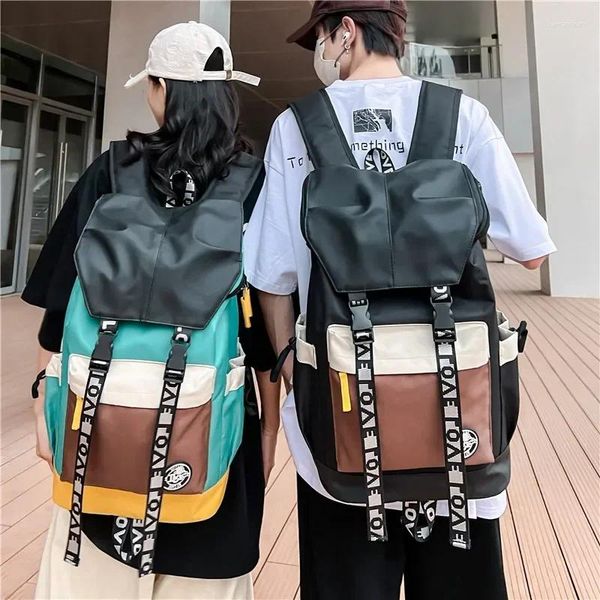 Sacos de armazenamento Coreia do Sul Colorido Moda Tendência Mochila Lazer Ao Ar Livre Viagem Masculino e Feminino Estudante Personalizado Schoolbag