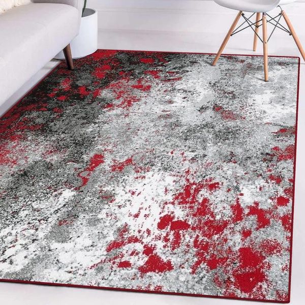 Tappeti Collezione Howell Tappeto rosso 5x7 Abstract Area 2913