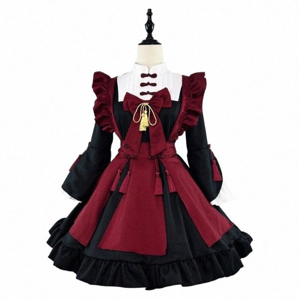 Mulheres Plus Size Halen Gothic Maid Devil Cosplay Costumes Sweet Lolita Cat Girl Bunny Party Princ Dr Sissy Waitr Novo N2wK #