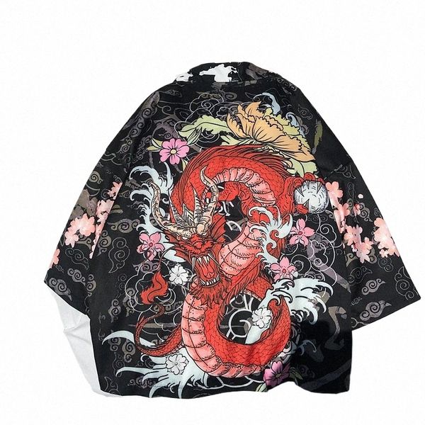 Samuray vinç Japon tarzı Kimo Haori Erkek Kadınlar hırka Çin sürükleme tüccar Japon giysileri Asya kıyafetleri 412J#