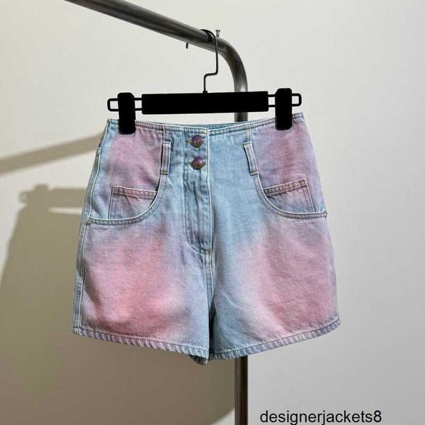 Дизайнерская женская одежда Nanyou, маленький сладкий картофель, трава, тот же стиль, женские джинсовые шорты с постепенной стиркой, облегающие джинсы со средней талией 4DP9