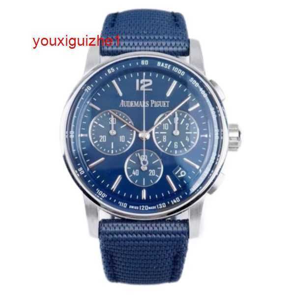 Ap esportes relógio de pulso masculino máquinas automáticas 18k platina 26393bc luxo 41mm conjunto completo agulha fivela relógio de moda de negócios