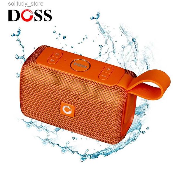 Tragbare Lautsprecher DOSS E-GO MINI Bluetooth Lautsprecher 6W Lautstärkemusiklautsprecher Outdoor IPX6 Wasserdichte tragbare Dusche Wireless Lautsprecher Q240328