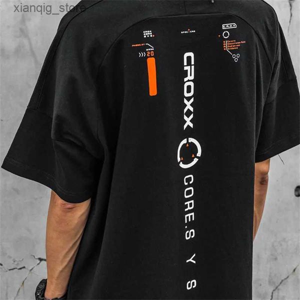 T-shirt da uomo 2023 Tecnologia stampata Hip Hop T-shirt a maniche corte da uomo stile giapponese Techwear Street Casual Tees Tops24328