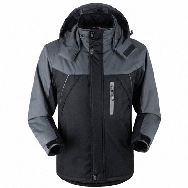 2023 Männer Warme Mäntel Winter Dicke Wasserdichte Schnee Jacken Mit Kapuze Parkas Männer Windjacke Fleece Jacke Mantel Winddicht Casual 76rJ #