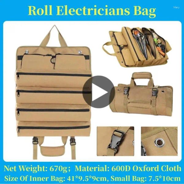 Depolama Çantaları Çok Amaçlı Taşınabilir Oxford Kumaş Çok Cep Ev Araç Araçları Rulo Çantalı Donanım Kiti Elektrikçi sap çantası