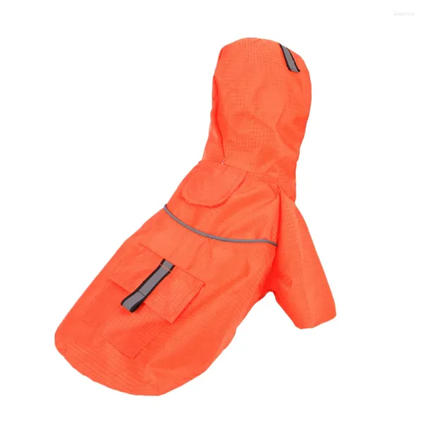 Abbigliamento per cani Impermeabile riflettente per animali domestici Abbigliamento con cappuccio Doppi strati All'aperto per (Arancio M)