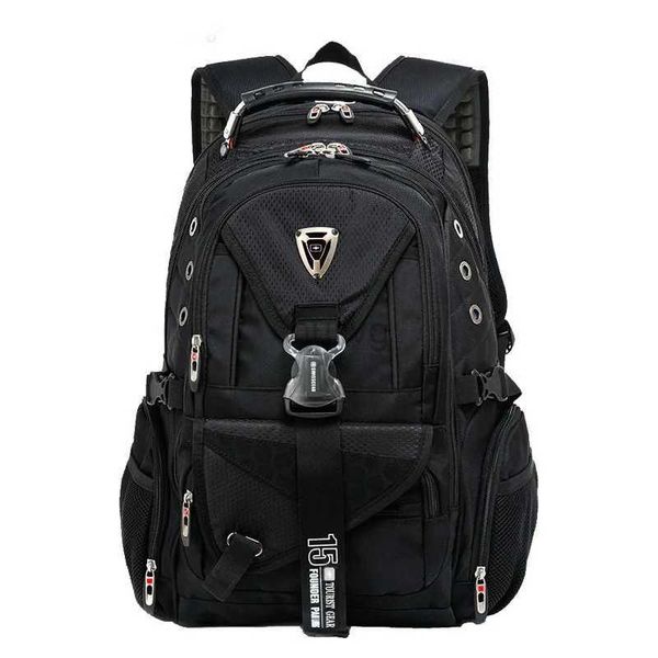 Casos de laptop mochila impermeável oxford suíço homens 17 polegadas mochilas de viagem feminino vintage sacos de escola casual bagpack 24328