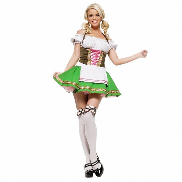 Frauen Oktoberfest Dr Traditial Deutsch Bayerisches Bier Mädchen Kostüm Körperformung Bühne Kostüm Maid Kostüm Dres v30k #