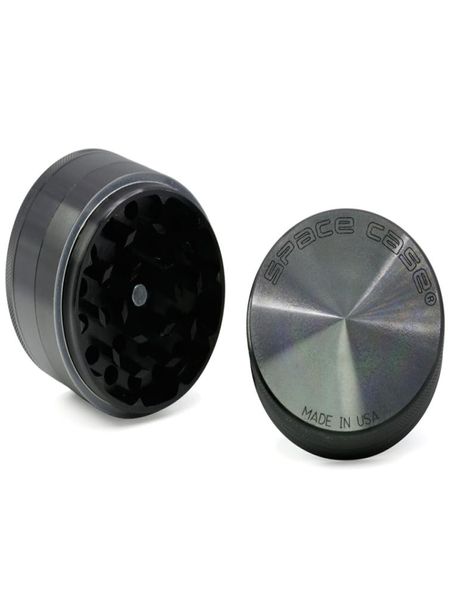 Espaço Caso Herb Grinder 55mm 63mm Spacecase Cigarro Tabaco Seco Herbal 4 Camada Peças Liga de Alumínio Moedores de Metal Fumar DHL3708849