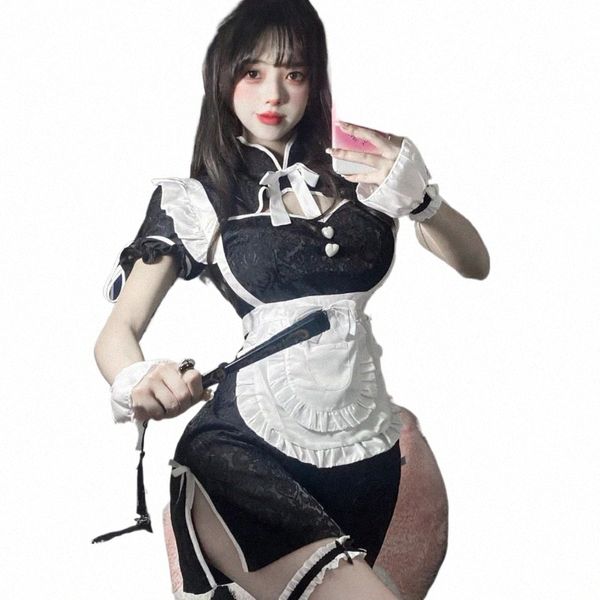 Çin Chegsam Dr Halen Anime Maid Rol Oyun Kostümleri Kadınlar Canlı Cosplay Japon Tatlı Lolita Parti Üyesi 2023 D6S0#