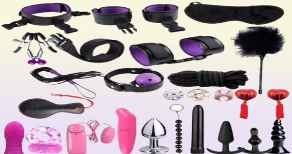 Brinquedos marido e mulher alter adulto sm26 peça conjunto de couro do plutônio remendo leite anal plug multi combinação produtos divertidos y0rj6211441