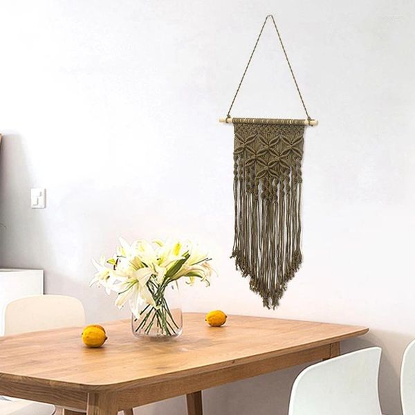 Tapeçarias Penduradas na parede Estilo de tapeçaria de malha Macrame tecido à mão Decorações para casa