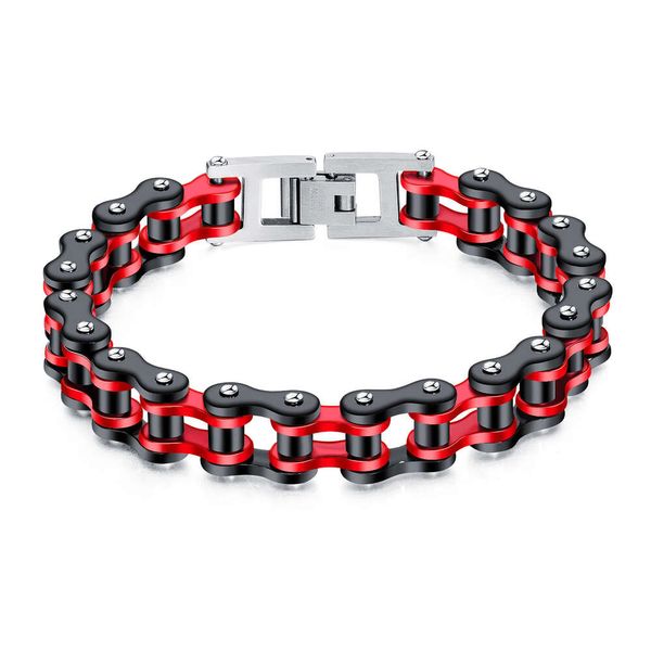 Fornecimento Europeu e Americano Moda Punk Aço Inoxidável Corrente de Motocicleta Tendência Personalizada Pulseira de Bicicleta de Aço de Titânio Masculino Pulseira Pulseira Designer 83