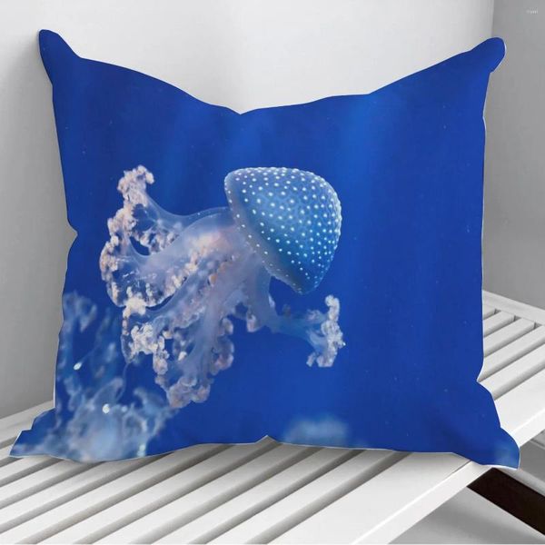 Travesseiro animal medusa peixes lance travesseiros capa no sofá decoração de casa 45 45cm 40 40cm presente fronha cojines gota