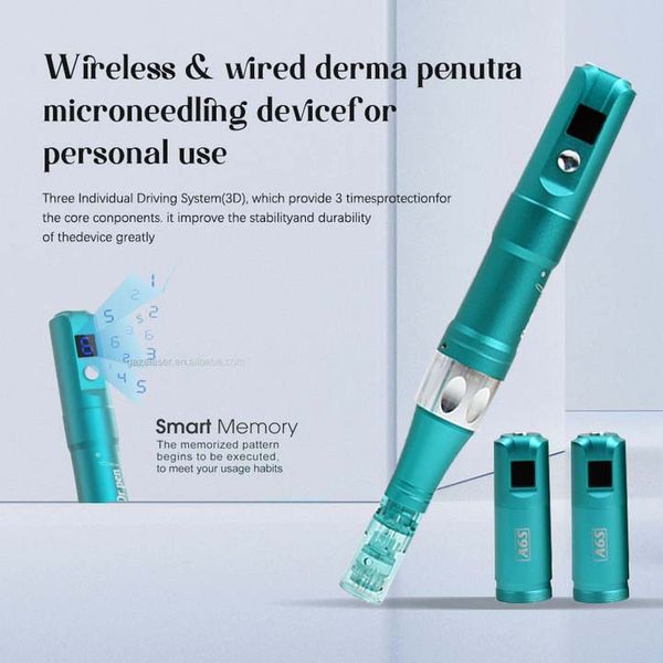 Dr.pen A6S Professional Plus Caneta de microagulha para alívio de estiramento e entrada de nutrição Anti-envelhecimento Comprimentos de agulha ajustáveis Mesoterapia Selo Acne pit