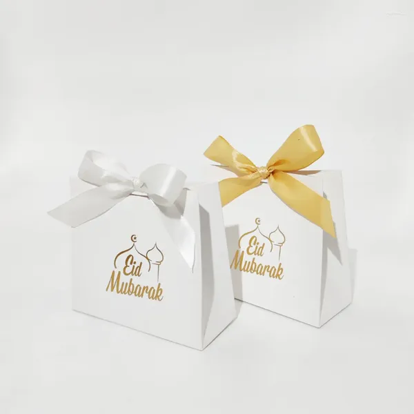 Confezione regalo 10 pezzi Scatola di caramelle Eid Mubarak Medio Oriente Al Adha Mini confezione Castello stampato