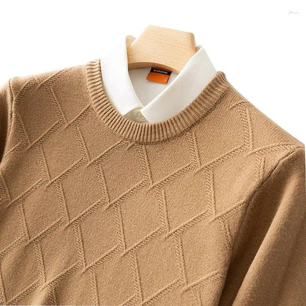 Maglioni da uomo Maglione di cashmere morbido Abbigliamento Maglia calda Maglione Robe Hombre Pull Homme Hiver Pullover O-Collo lavorato a maglia