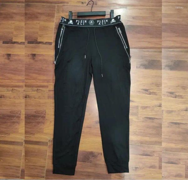 Calças masculinas marca de moda masculina crânio design verão masculino casual sweatpants 2024