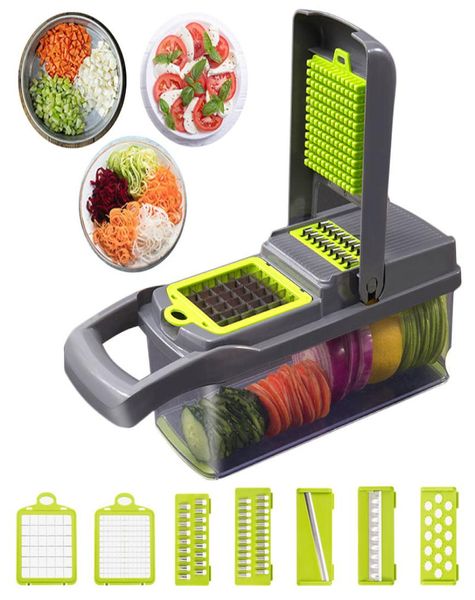 AMP Strumenti di frutta Aggiornamento di gadget multifunzione Aglio Pressa Accessori per grate per ceretta per pelape di patate in acciaio 6300032