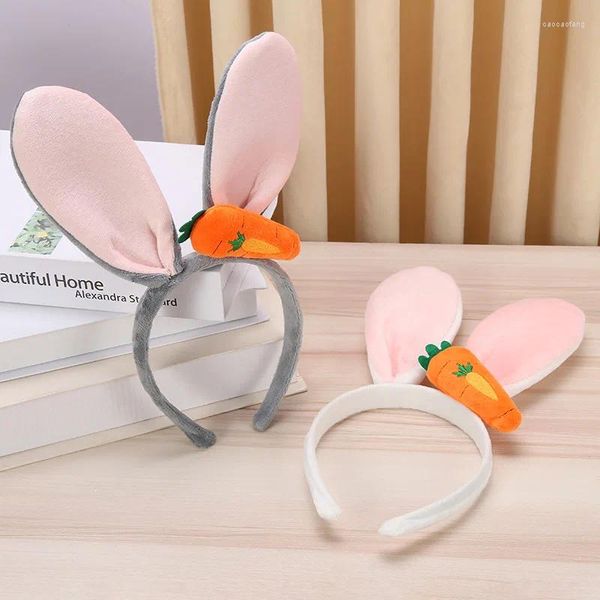 Decorazione per feste Morbido orecchio in peluche con fasce per capelli a carota per le donne Simpatiche fasce per adulti pasquali per ragazze Accessori cosplay anime