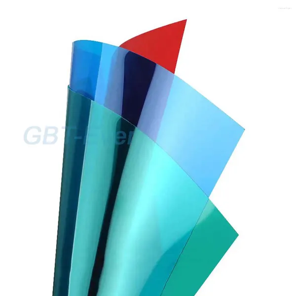 Adesivos para janelas 1/3/5 peças, folha de plástico celofane 300x200x0.3/300x200x0.5mm transparente/azul/verde pvc materiais de modelo arquitetônico