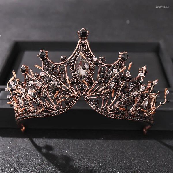 Haarspangen, Barock-Kristall-Tiaras und Kronen, Strass-Diadem-Stirnband für Frauen, Stern-Abschlussball, Braut, Hochzeit, Accessoires, Schmuck, Krone