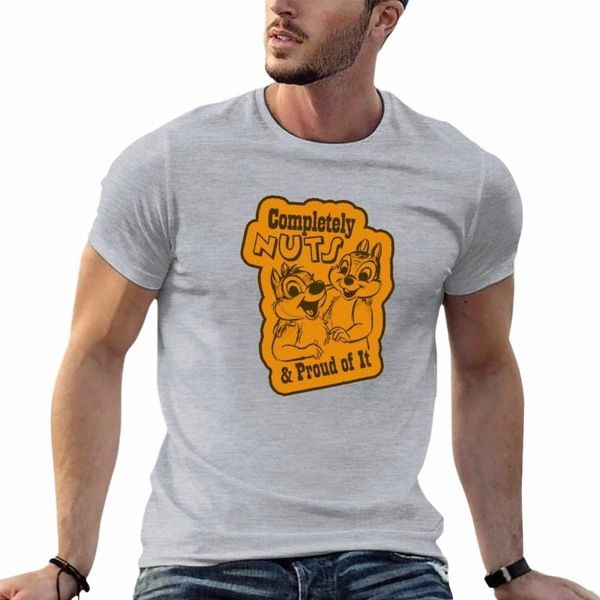 „Total Nuts and Proud of It“-T-Shirt für Jungen, Weiß, lustig, schlichtes T-Shirt, grafische T-Shirts für Herren, groß und hoch K8K2 #