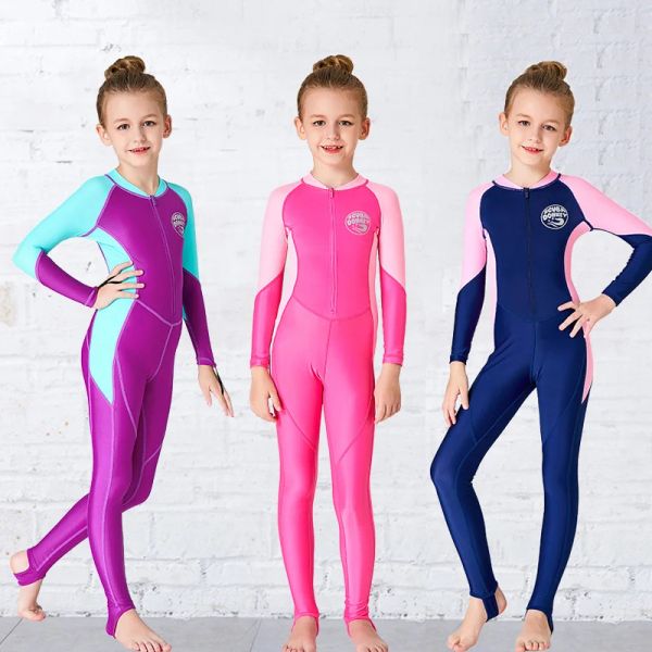 Use zíper frontal de roupas de banho de banho muçulmana de roupa de banho islâmica para meninas Burkinis Kids Manuve Moslim Moslim Badmode Sportswear