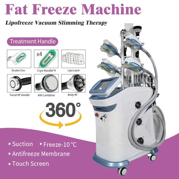 Macchina dimagrante Surround Cryo Fat Freeze Cryolipolysis Slim Machine Cavitazione ad ultrasuoni Rf Face Lift Attrezzatura per la perdita di peso per il salone