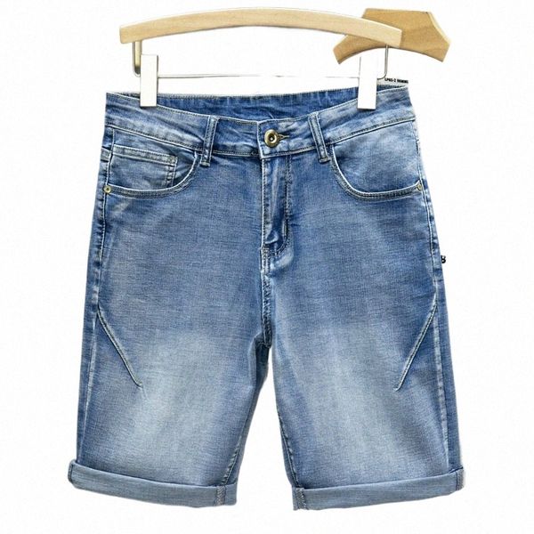 2023 Estate Marca Stretch Sottile Bermuda Masculina Cott Denim Jeans Uomo Lunghezza al ginocchio Morbido Ropa Hombre Shorts Z6SZ #