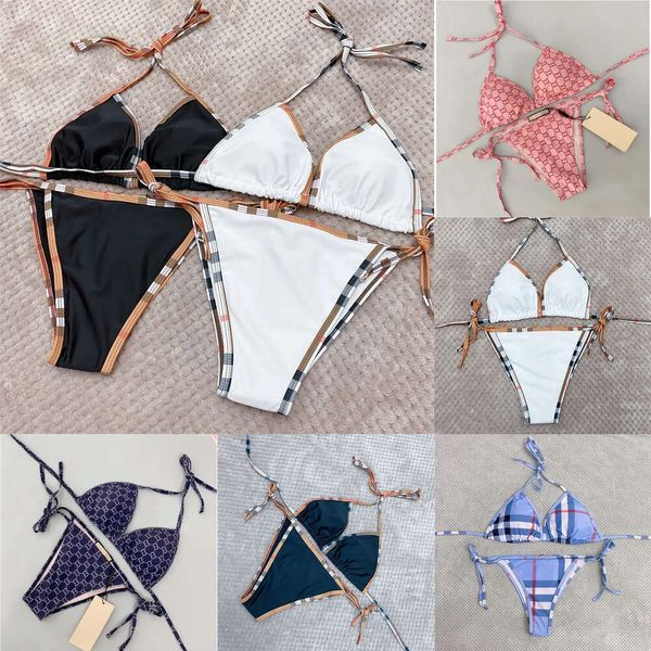 Bikini-Designer-Bademode für Damen, sexy Badeanzug, Damen-Badeanzug, Anzüge, Bikinis, Sex, niedrige Taille, Dreieck, bedrucktes Muster, Pool-Party-Sets für Damen 2024