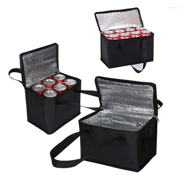 Sacos de armazenamento Picnic Thermal Cooler Drink Case Camping Lunch Bag Isolado Cool Food Box Talheres Outdoor Beach