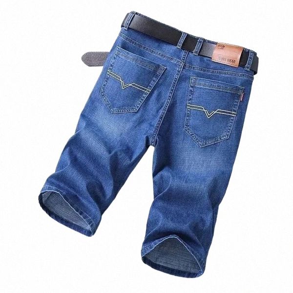 Sommer Männer Kurze Denim Jeans Dünne Knie Länge Neue Casual Coole Hosen Kurze Elastische Täglich Hohe Qualität Hosen Neuheiten p34B #