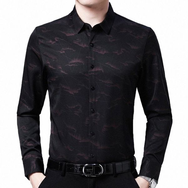 2022 Marke Vintage Herren -Shirts für Männer Kleidung Koreanische Fi -LG -Hemdhemd Luxus Dr. Freizeitkleidung 369 Q1XS#