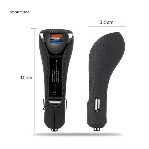 QC3.0 Schnelllade-Autoladegerät 5,1 A One for Three Auto-Handy-Ladegerät 3 USB-Autoladegerät USB Wireless Charging