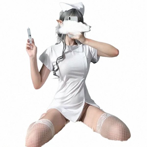 Japonês Maid School Girl Kawaii Doctor Roleplay Outfit para Mulher Enfermeira Cosplay Traje Mulheres Sexy Cosplay Lingerie Maids Outfit E2PE #
