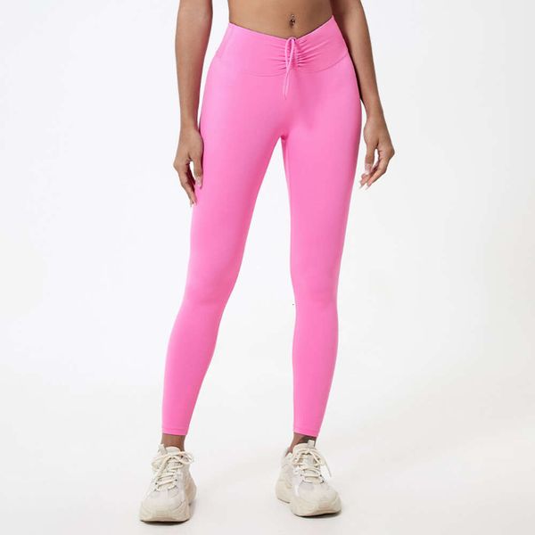 Lu Align Hose Leggings Meerjungfrau Kurve Kordelzug Damen Gürtel Yoga Leggings Outdoor Laufen Fitness Sporthose Damen Nackte Pfirsich Hüfte Yogahose Sporttyp Lemon Spo