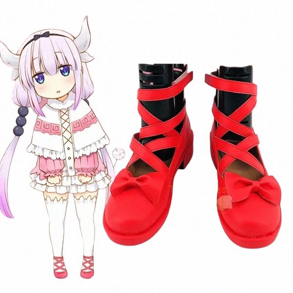 Anime Miss Kobayis Drag Maid Kanna Kamui Cosplay Schuhe Comic-Spiel für C Halen Cosplay Kostüm Prop Schöne Stil f0RY #