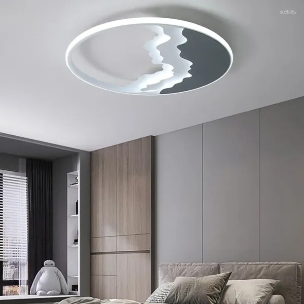 Luzes de teto modernas lâmpadas led redondas para sala de estar jantar quarto criativo decoração de casa luminária