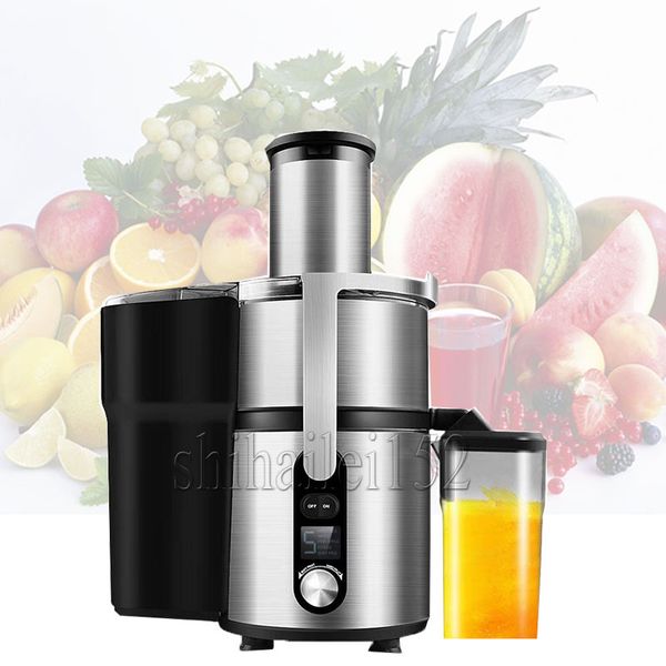 Máquina de espremedor de frutas, extrator centrífugo compacto, rampa de alimentação para frutas e legumes, fácil de limpar, sem BPA