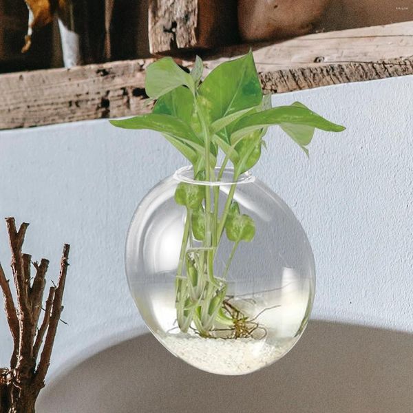Vasen hydroponische Vase Hanging Terrarium Glass Pflanzer kleine Töpfe für Pflanzen hohe Halter Wandblüten